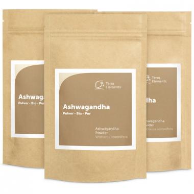 Bio Ashwagandha Pulver, 100 g, 3er Pack 